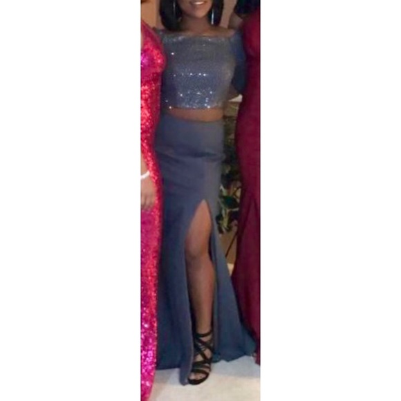 Sherri Hill Two-Piece Prom Dress - Picture 3 of 8